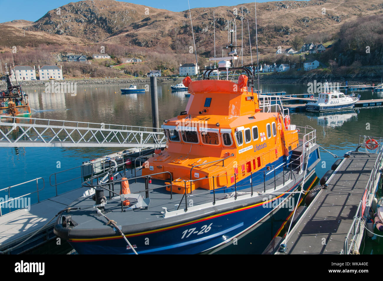 Severn Class Mallaig Lifeboat Henry Alston Hewat Highland Scotland Stock Photo