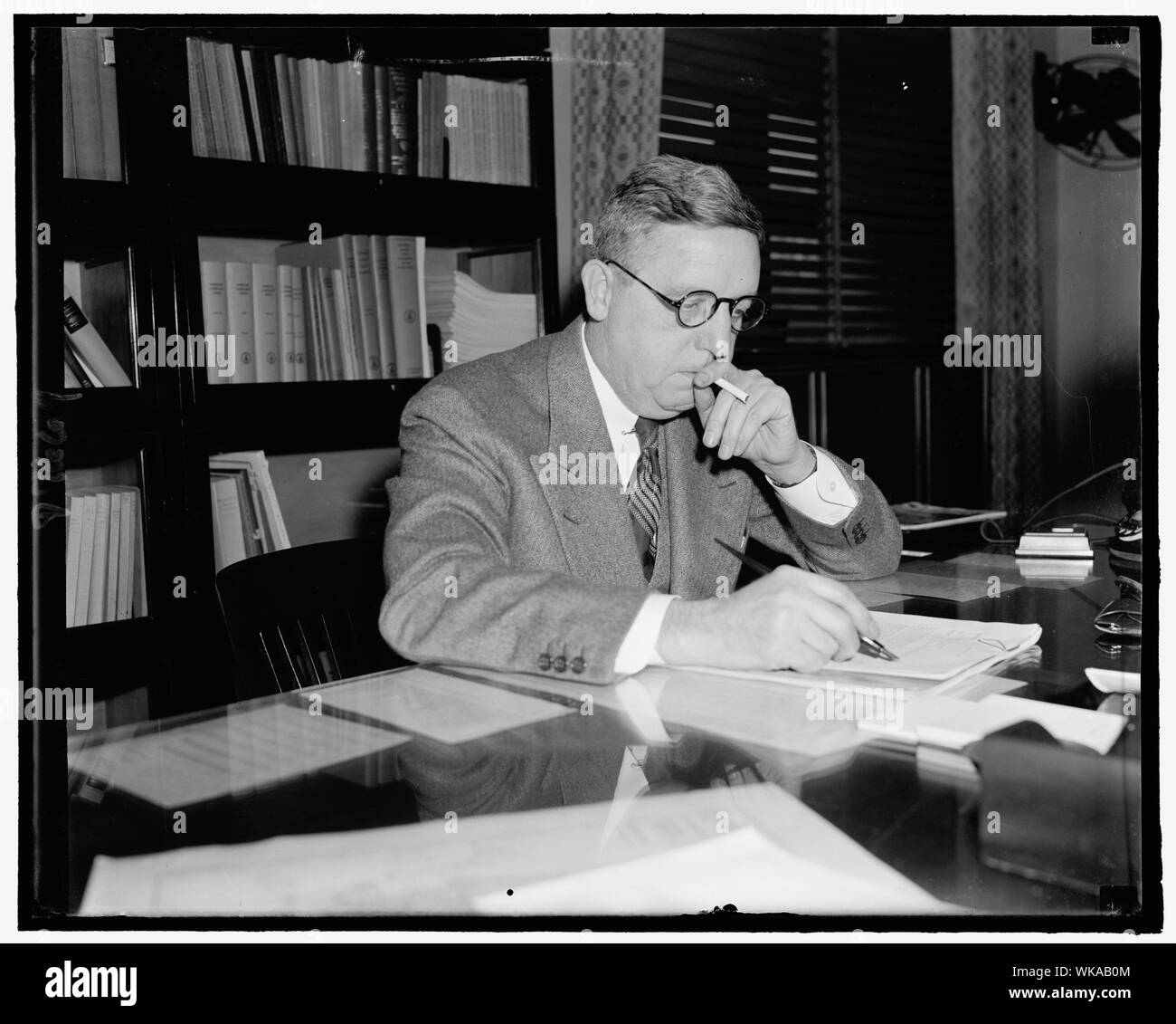 James Webb Young, Director of Bur. of Foreign & Domestic Commerce, US Dept. of Commerce, 10/28/39 Stock Photo
