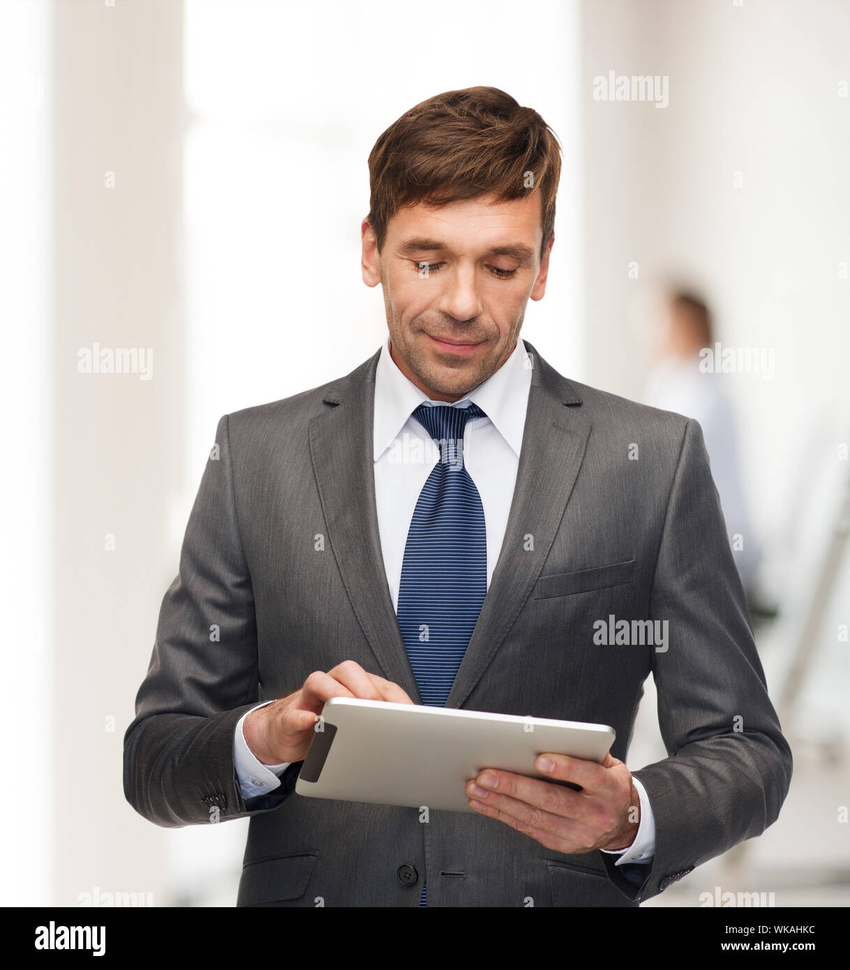 buisnessman with tablet pc Stock Photo