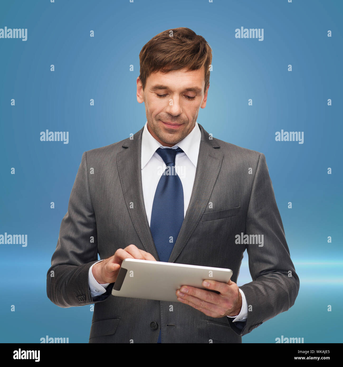 buisnessman with tablet pc Stock Photo