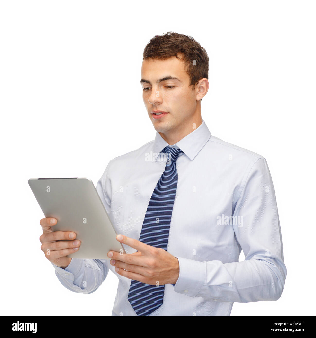 buisnessman with tablet pc Stock Photo