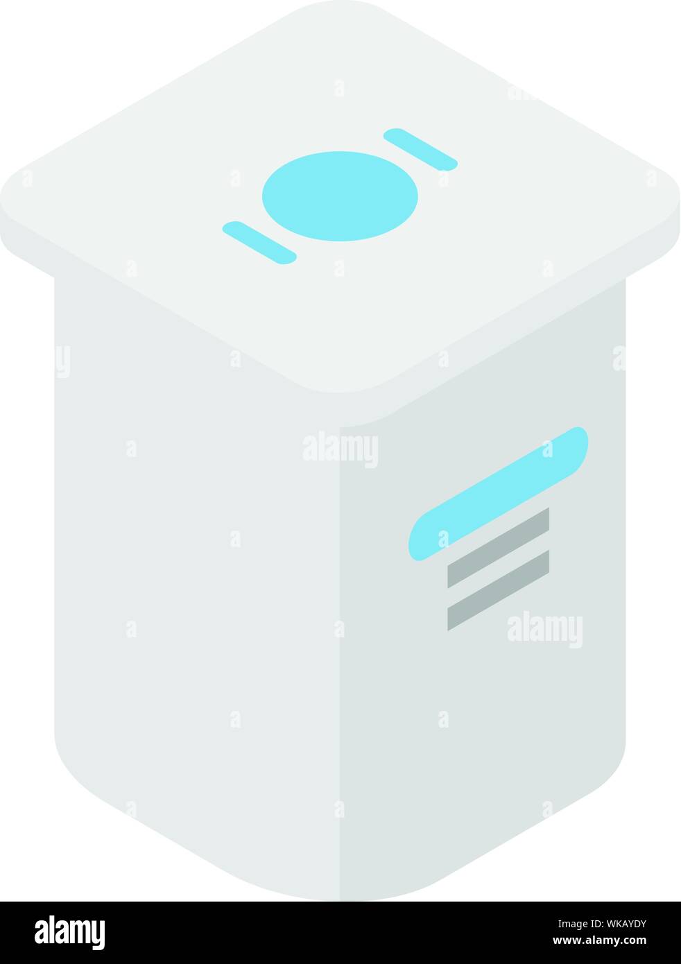 Yogurt package icon, isometric style Stock Vector
