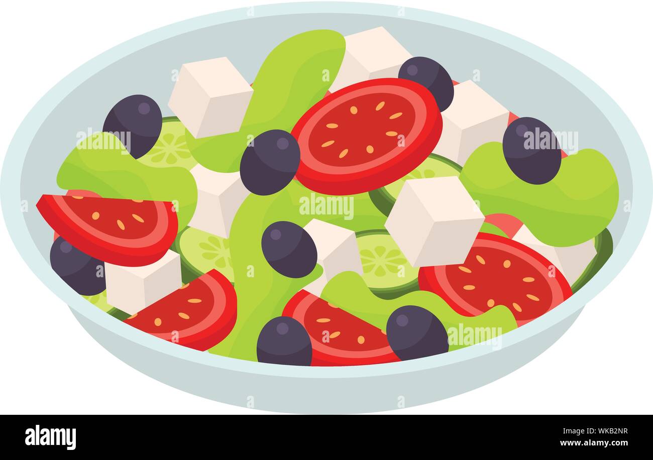 Salad plate icon, isometric style Stock Vector