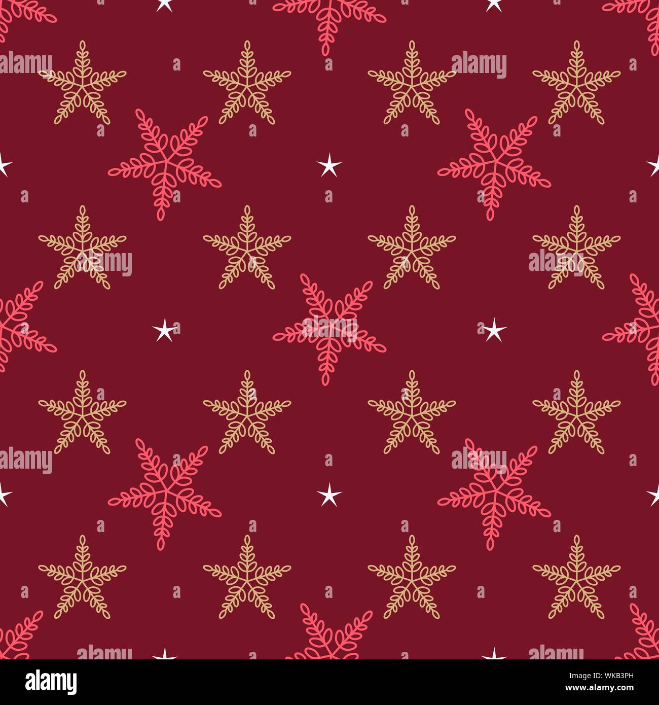 Vector Christmas seamless pattern with snowflakes for packaging ...