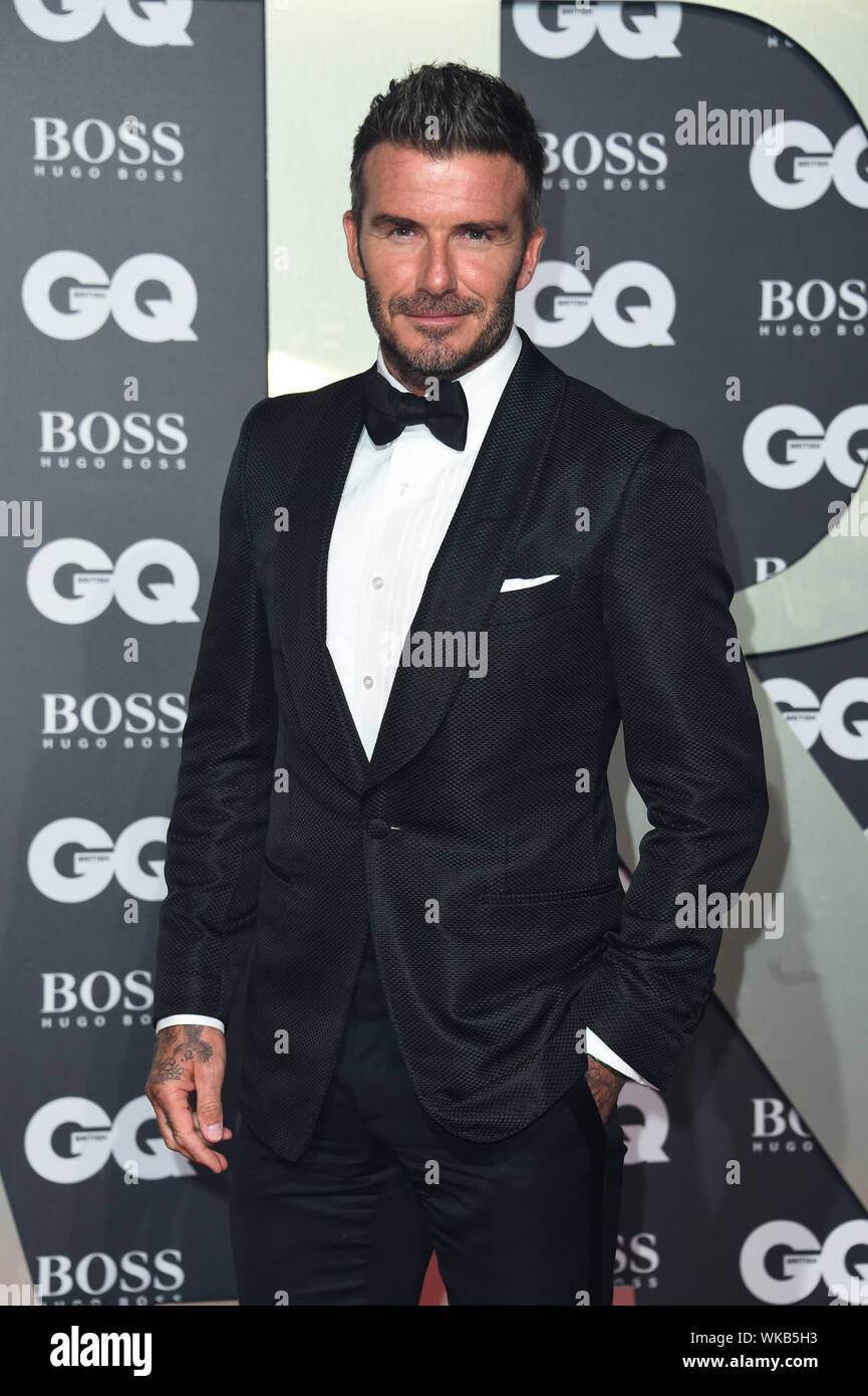 David Beckham arriving at the GQ Men of the Year Awards 2019 in association  with Hugo Boss, held at the Tate Modern in London Stock Photo - Alamy
