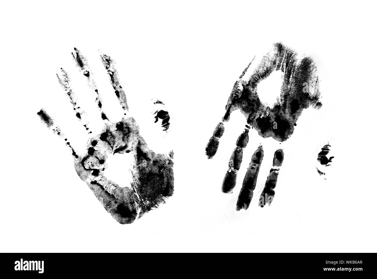 Handprints on white Stock Photo Alamy