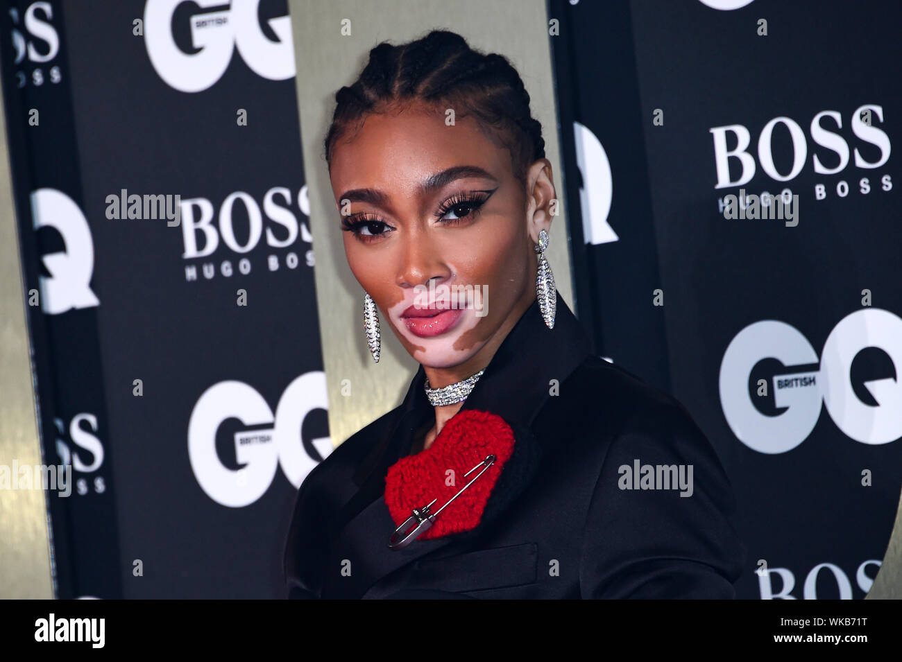 Winnie Harlow arriving at the GQ Men of the Year Awards 2019 in