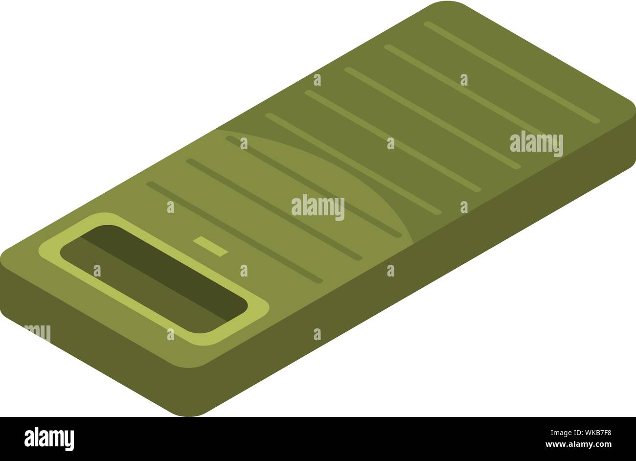 Army sleeping bag icon, isometric style Stock Vector