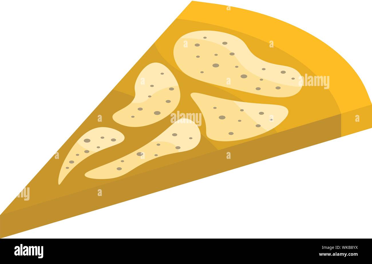 Greek pizza icon, isometric style Stock Vector