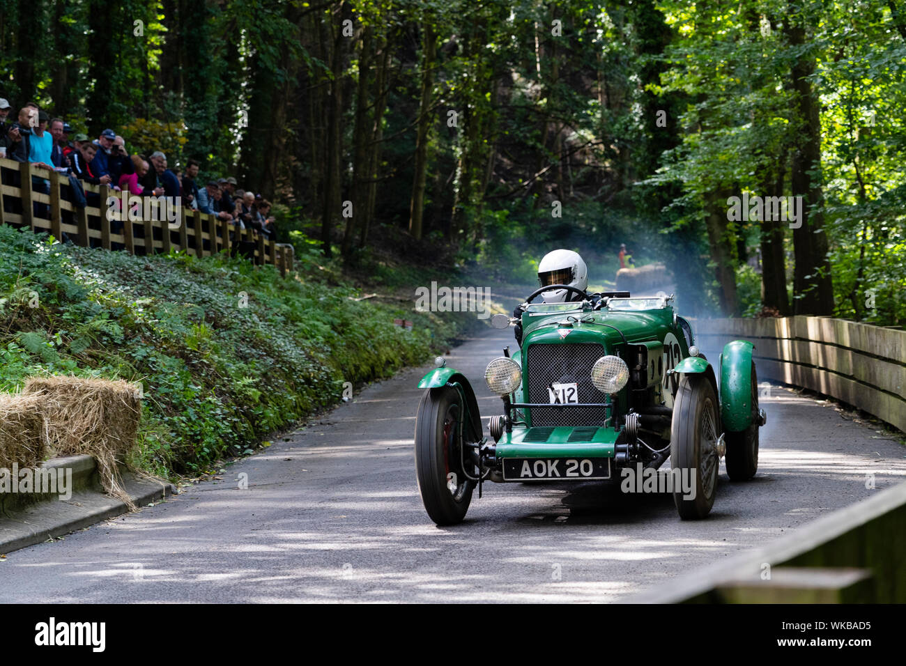 Boness Revival hillclimb motorsport event in Boness, Scotland, UK. The 2019 Bo’ness Revival Classic and Hillclimb, Scotland’s first purpose-built motorsport venue, it marked 60 years since double Formula 1 World Champion Jim Clark competed here.  It took place Saturday 31 August and Sunday 1 September 2019. 712 Alvis 12/70 Special Stock Photo