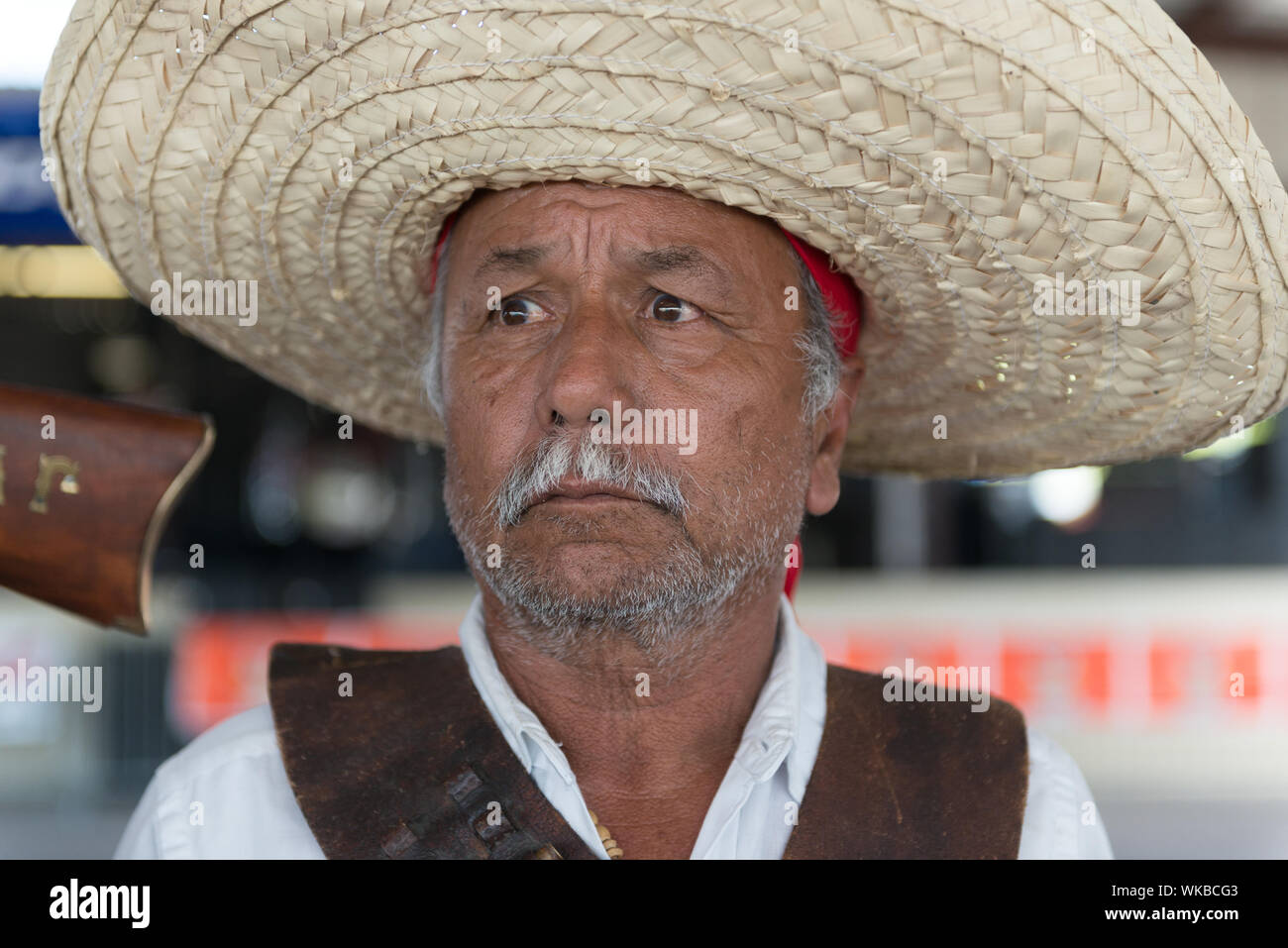Javier Rodriguez at the Zapata County Fair in Zapata, Texas Stock Photo
