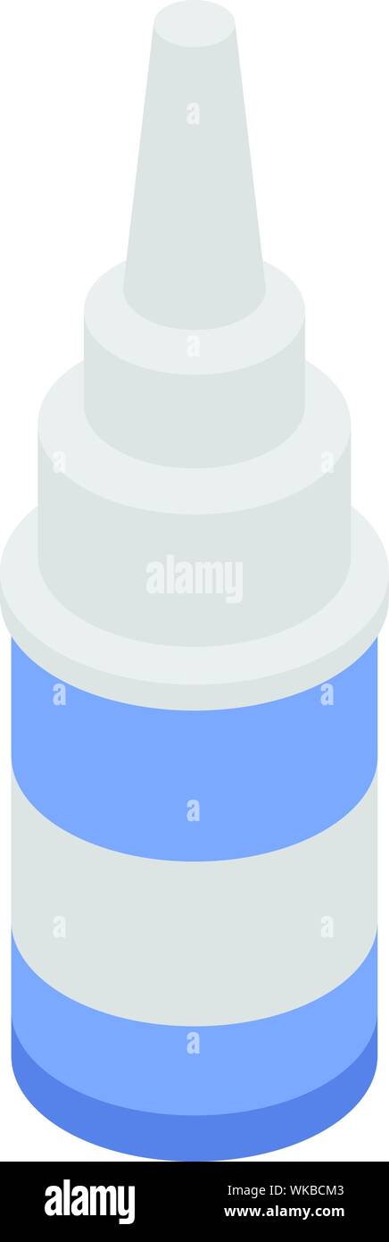 Nose spray icon, isometric style Stock Vector