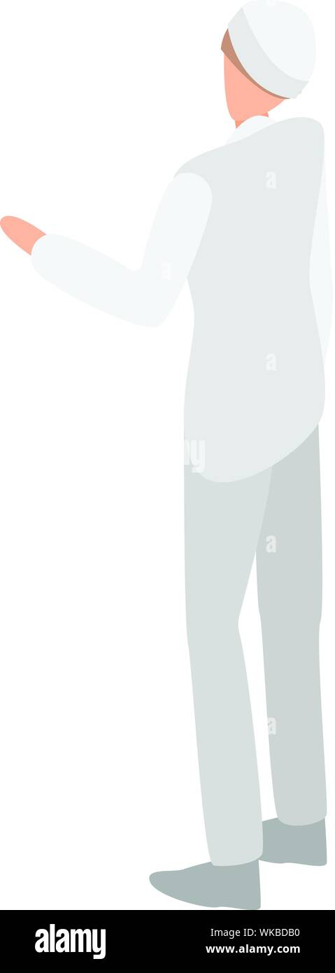 Milk factory worker icon, isometric style Stock Vector