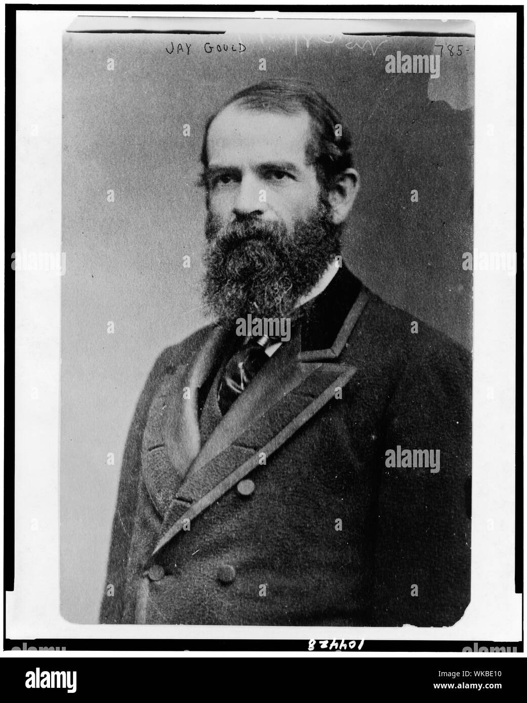 Jay Gould, half-length portrait, facing left Stock Photo - Alamy