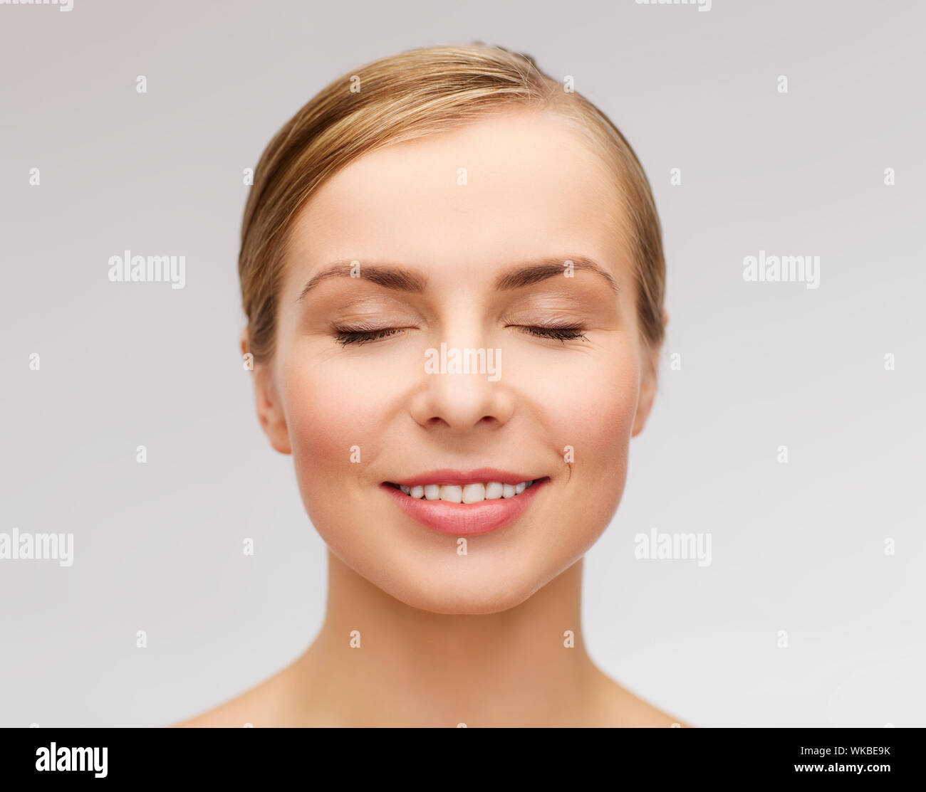 face of beautiful woman with closed eyes Stock Photo - Alamy