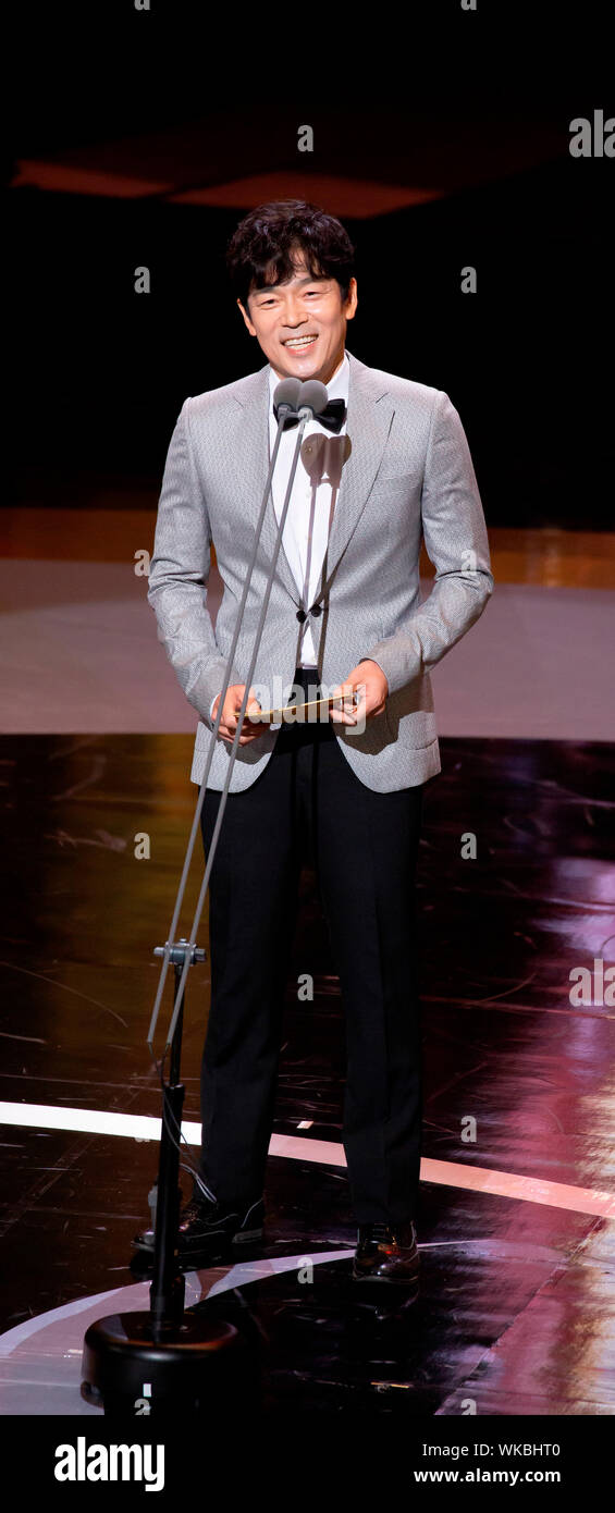 Lee Seung-Jun, August 28, 2019 : South Korean actor Lee Seung-Jun at the Seoul International Drama Awards 2019 in Seoul, South Korea. Credit: Lee Jae-Won/AFLO/Alamy Live News Stock Photo