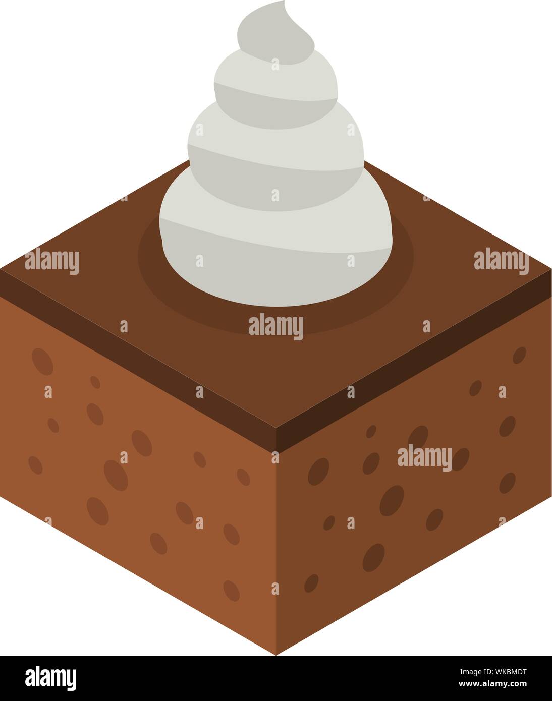 Gingerbread piece cake icon, isometric style Stock Vector