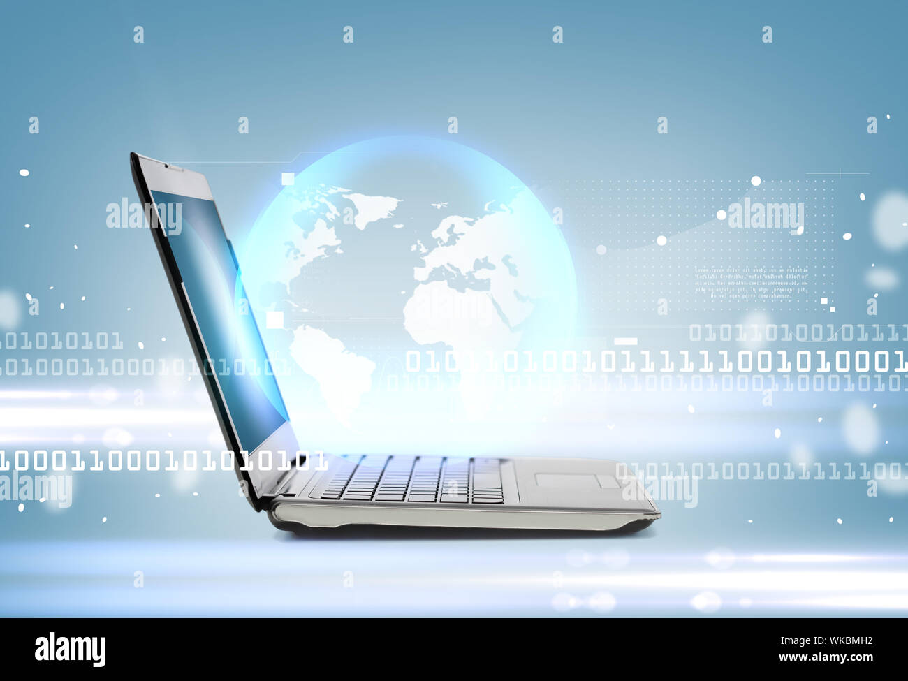 laptop computer with blank black screen Stock Photo Alamy