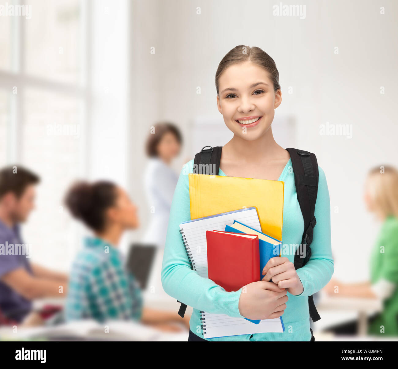 happy and smiling teenage girl Stock Photo - Alamy