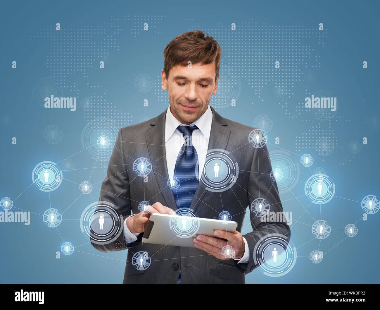 buisnessman with tablet pc Stock Photo