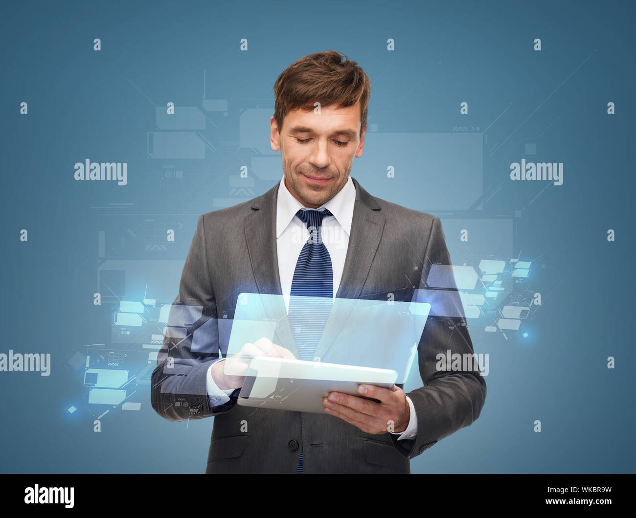 buisnessman with tablet pc Stock Photo