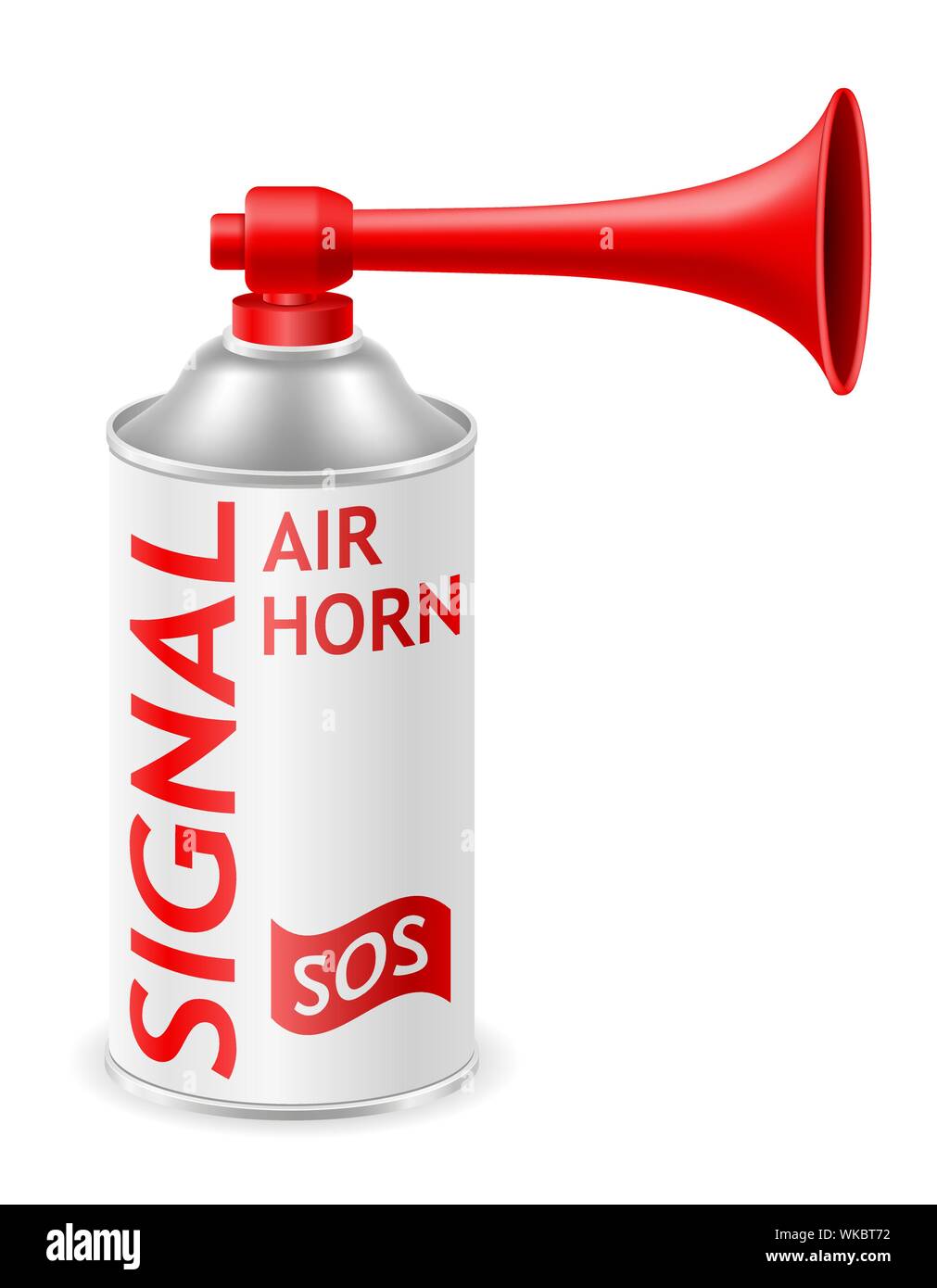 Lufthupe für sos- oder Sportsignale auf weißem Hintergrund. Signalhorn,  Tonsignal klaxon. Vektorabbildung Stock-Vektorgrafik - Alamy