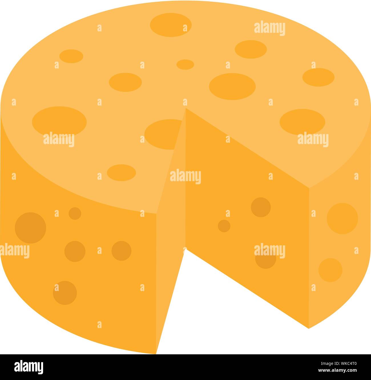 Cheese icon, isometric style Stock Vector