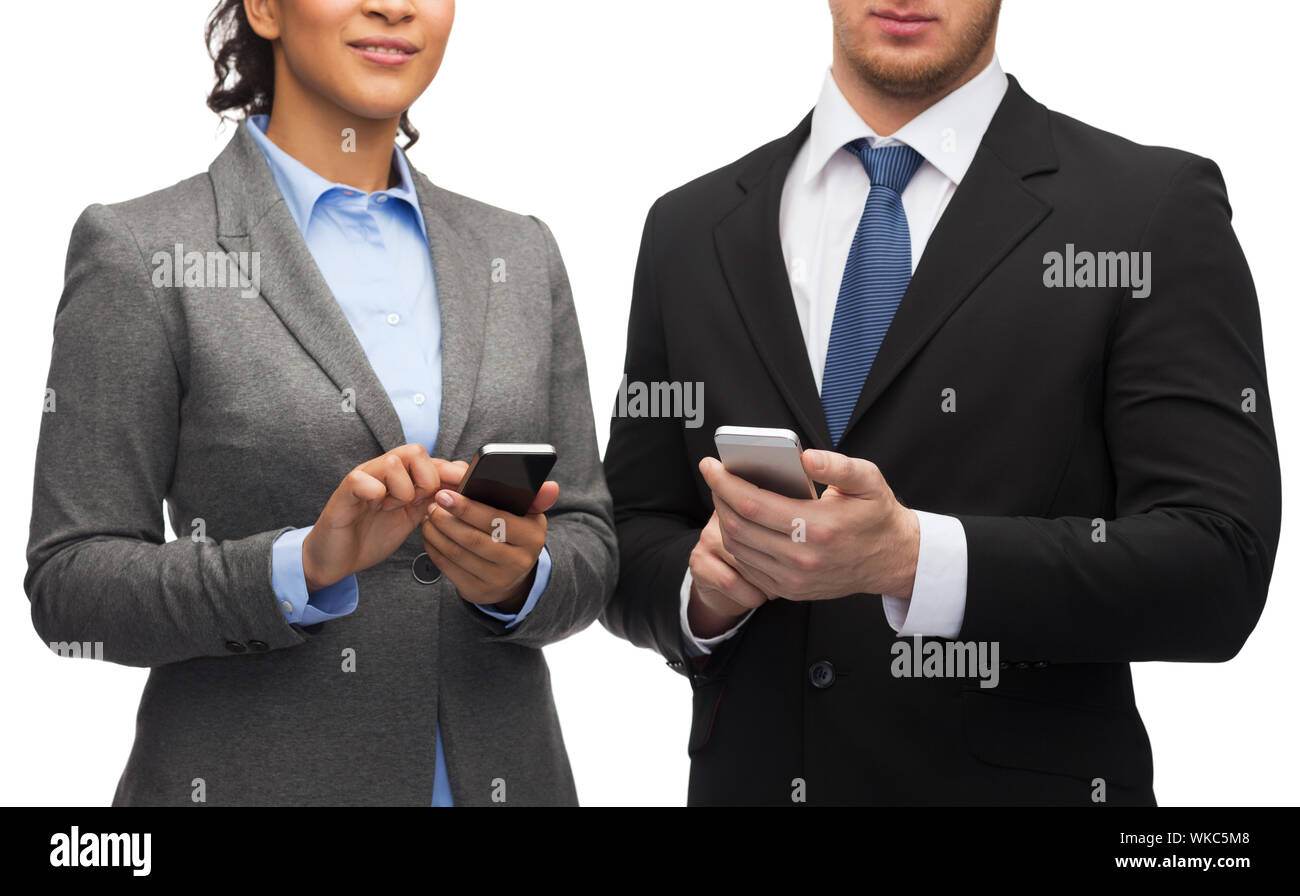 business, technology, internet and office concept - businessman and ...