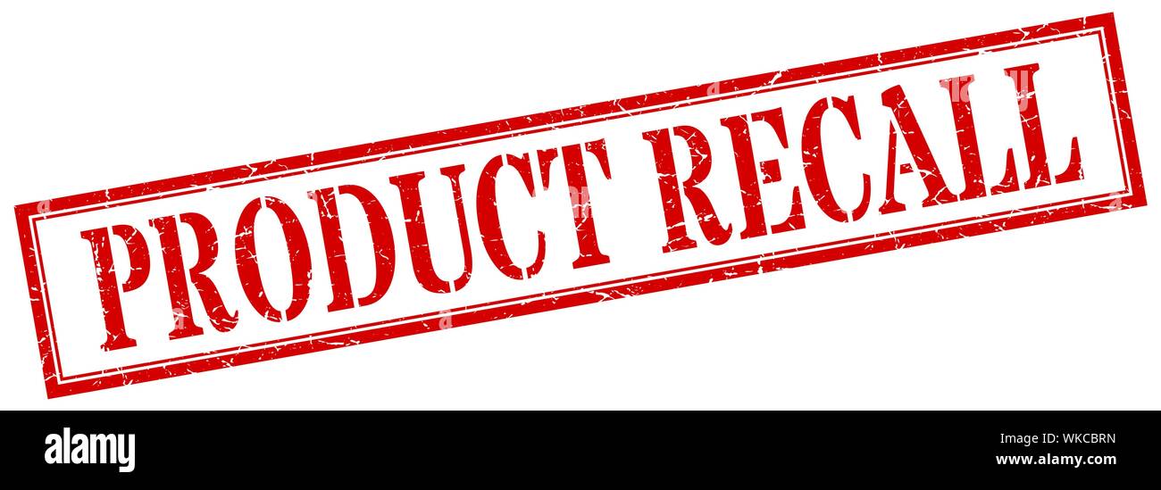 product recall stamp. product recall square grunge sign. product recall