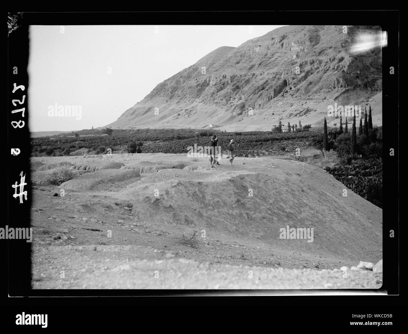 Jericho & Jordan area. Excavation mound near Ain Duke Stock Photo - Alamy