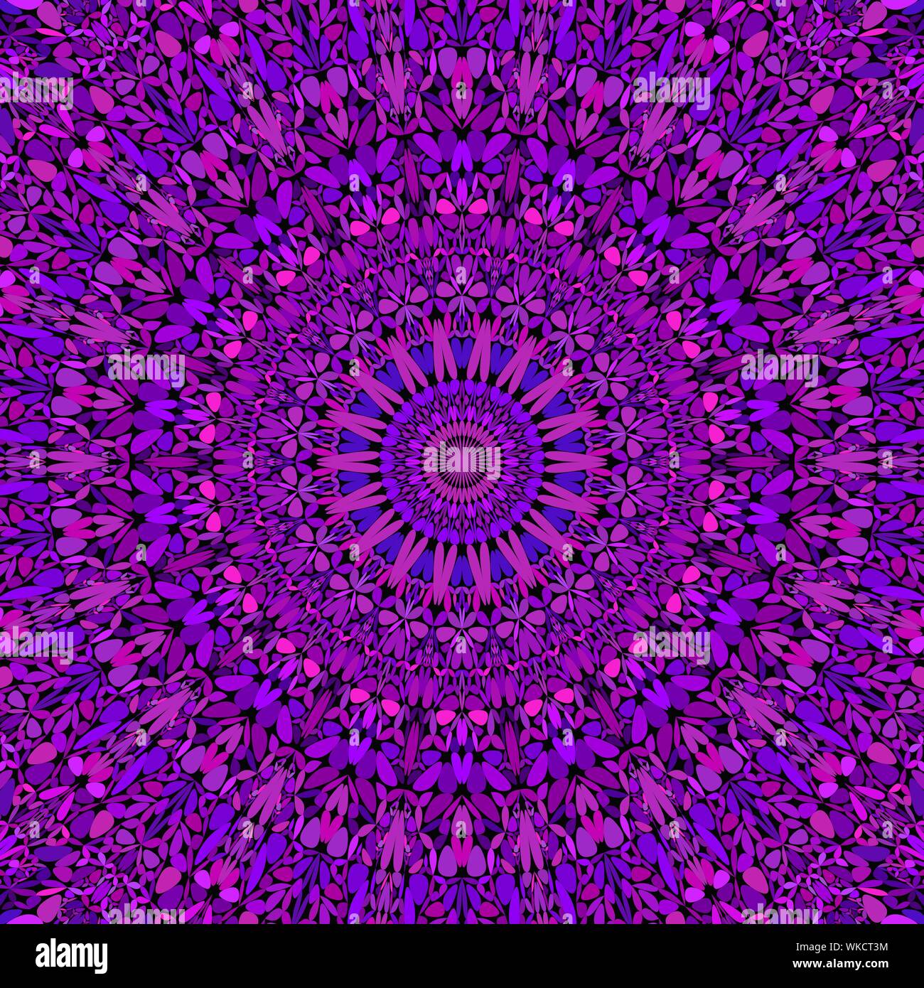 Abstract floral mandala background design - circular vector geometry ...