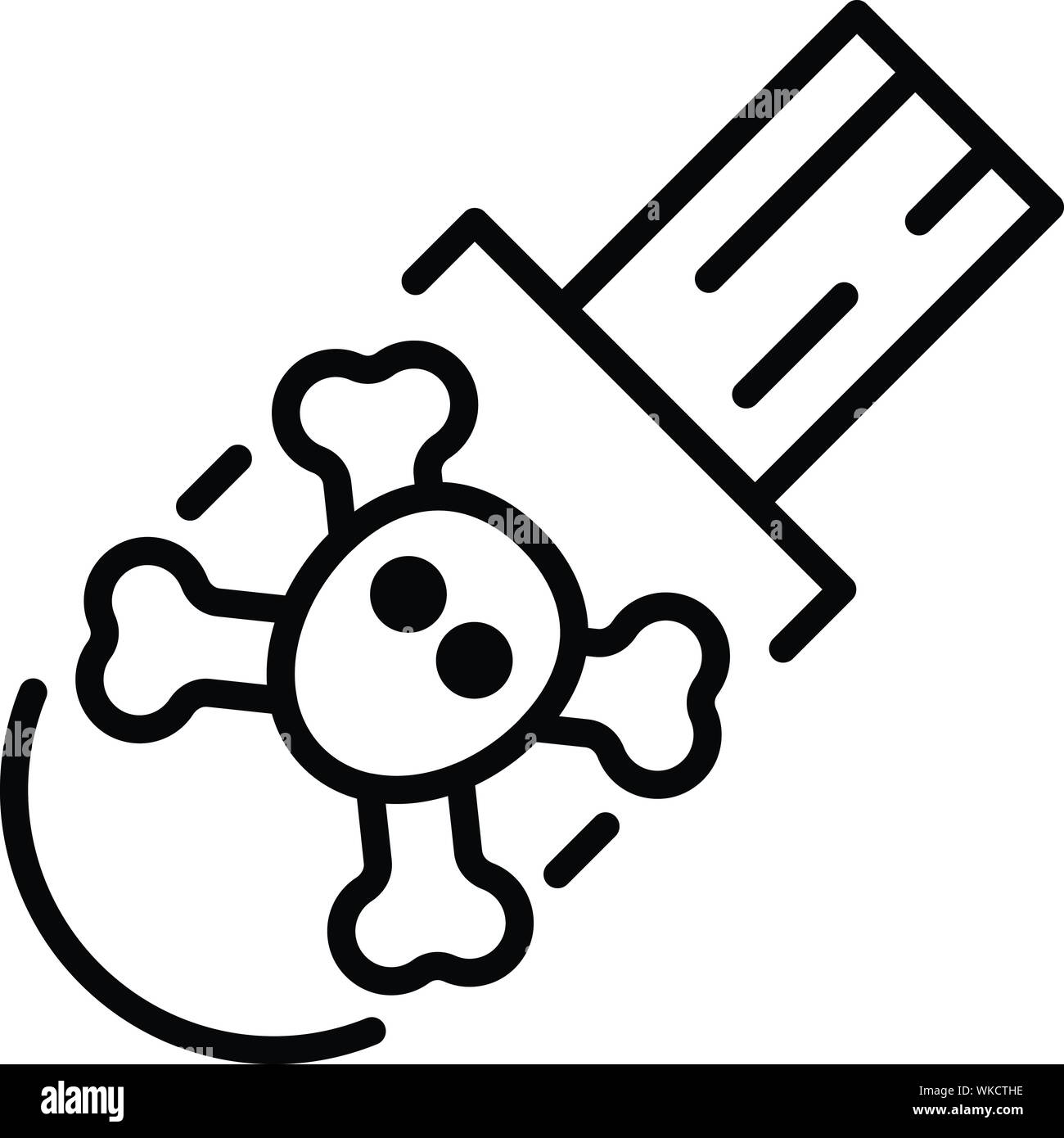 Hacker usb flash icon, outline style Stock Vector