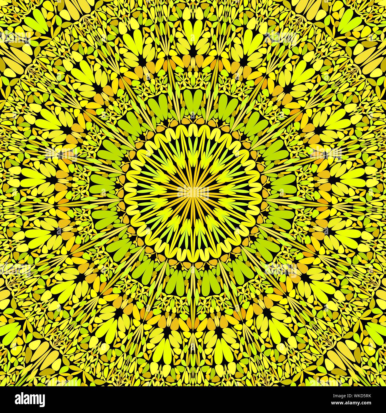 Abstract floral mandala background design - circular vector geometry ...