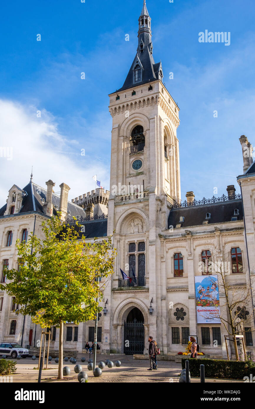 Angouleme (western France): The City Hall, built between 1858 and 1869 in the heart of the upper city and designed by architect Paul Abadie Stock Photo