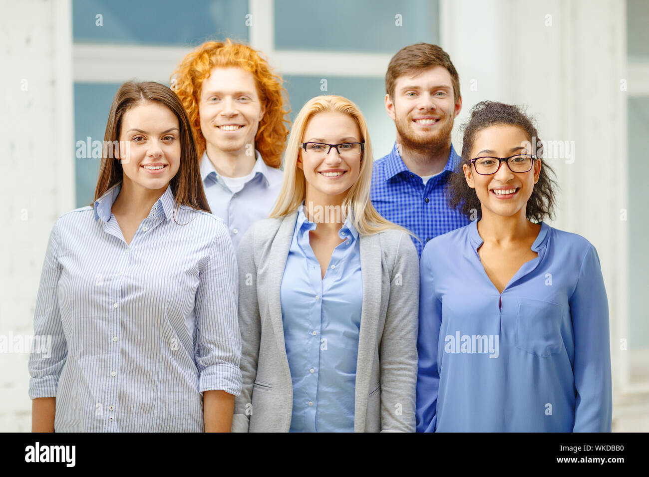 happy creative team in office Stock Photo