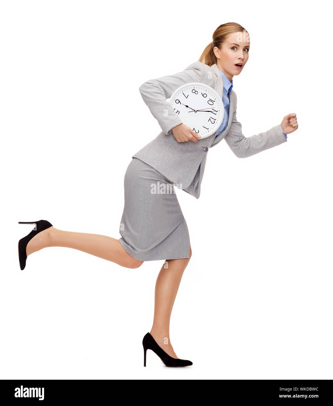 business, time and education concept stressed young businesswoman