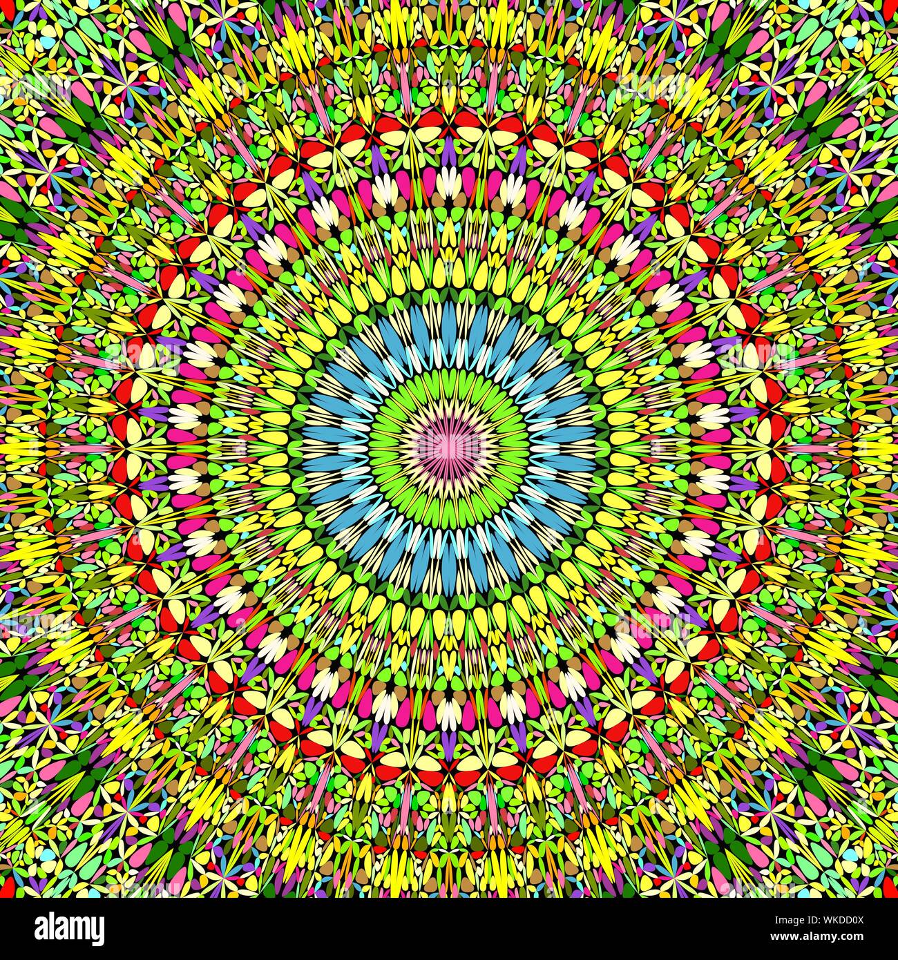 Abstract floral mandala background design - circular vector geometry ...