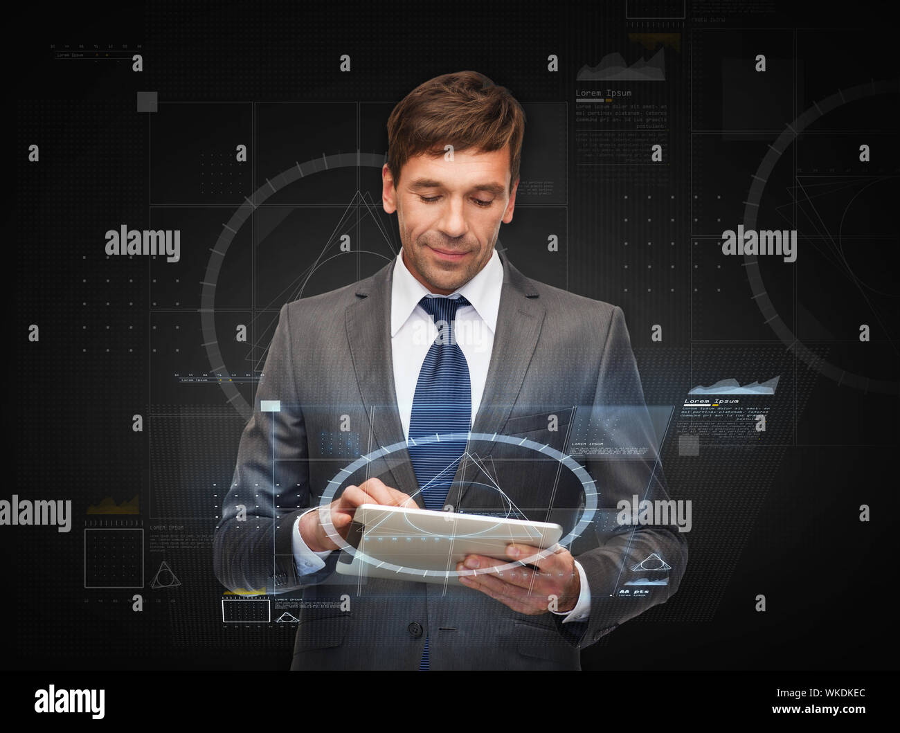 buisnessman with tablet pc Stock Photo
