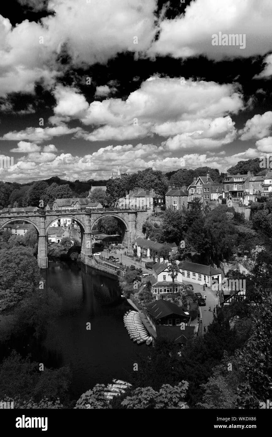 The viaduct over the river Nidd, Knaresborough town, North Yorkshire, England, UK Stock Photo