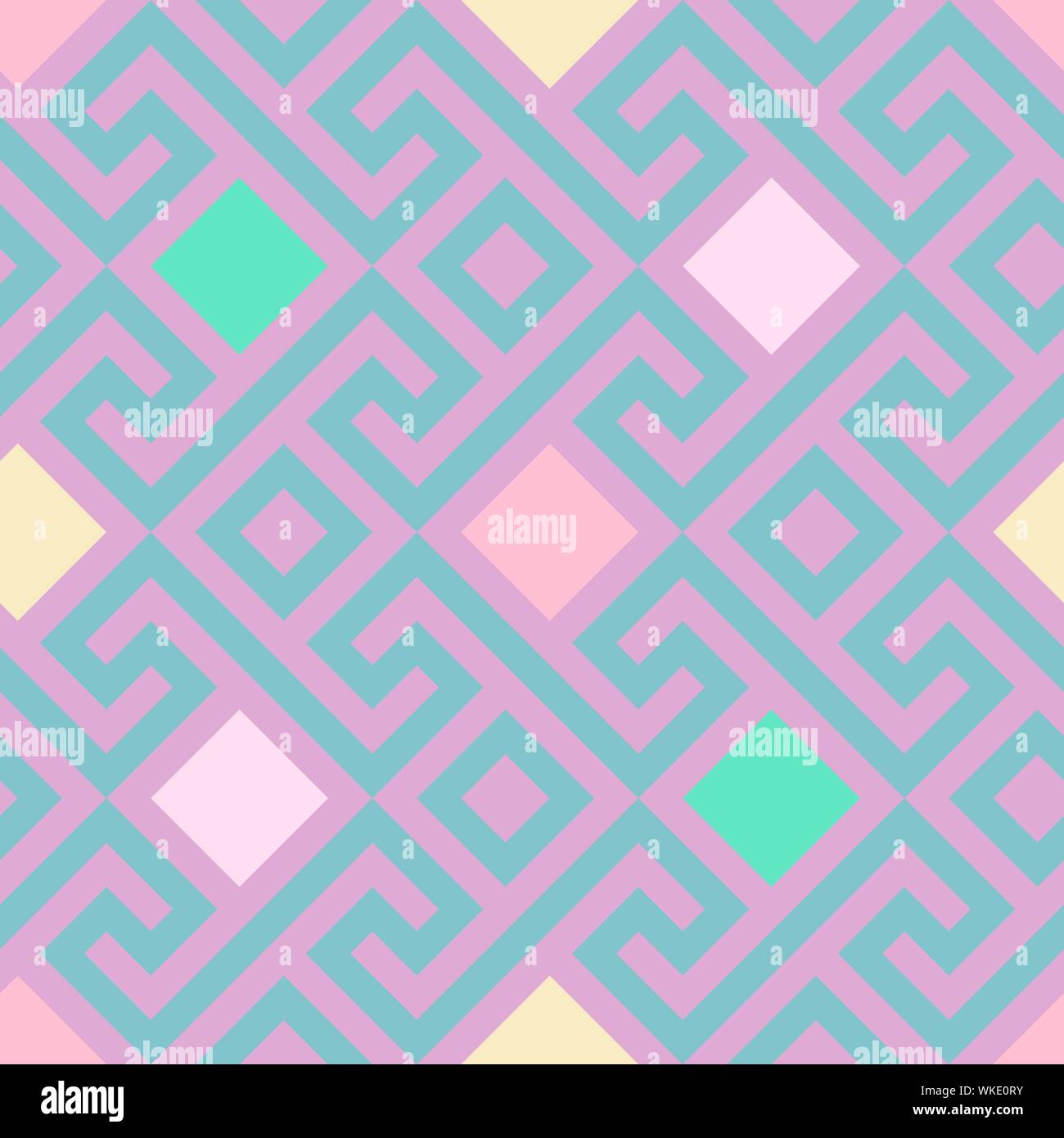vector seamless Greek ornament, Meander Stock Vector