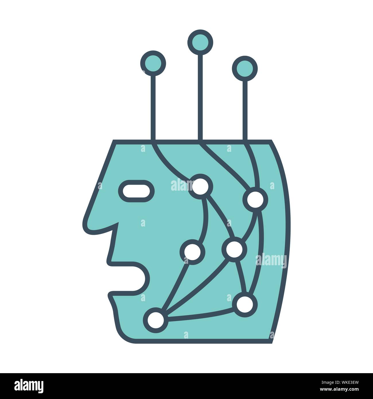 Robot inside head Stock Vector Images - Alamy