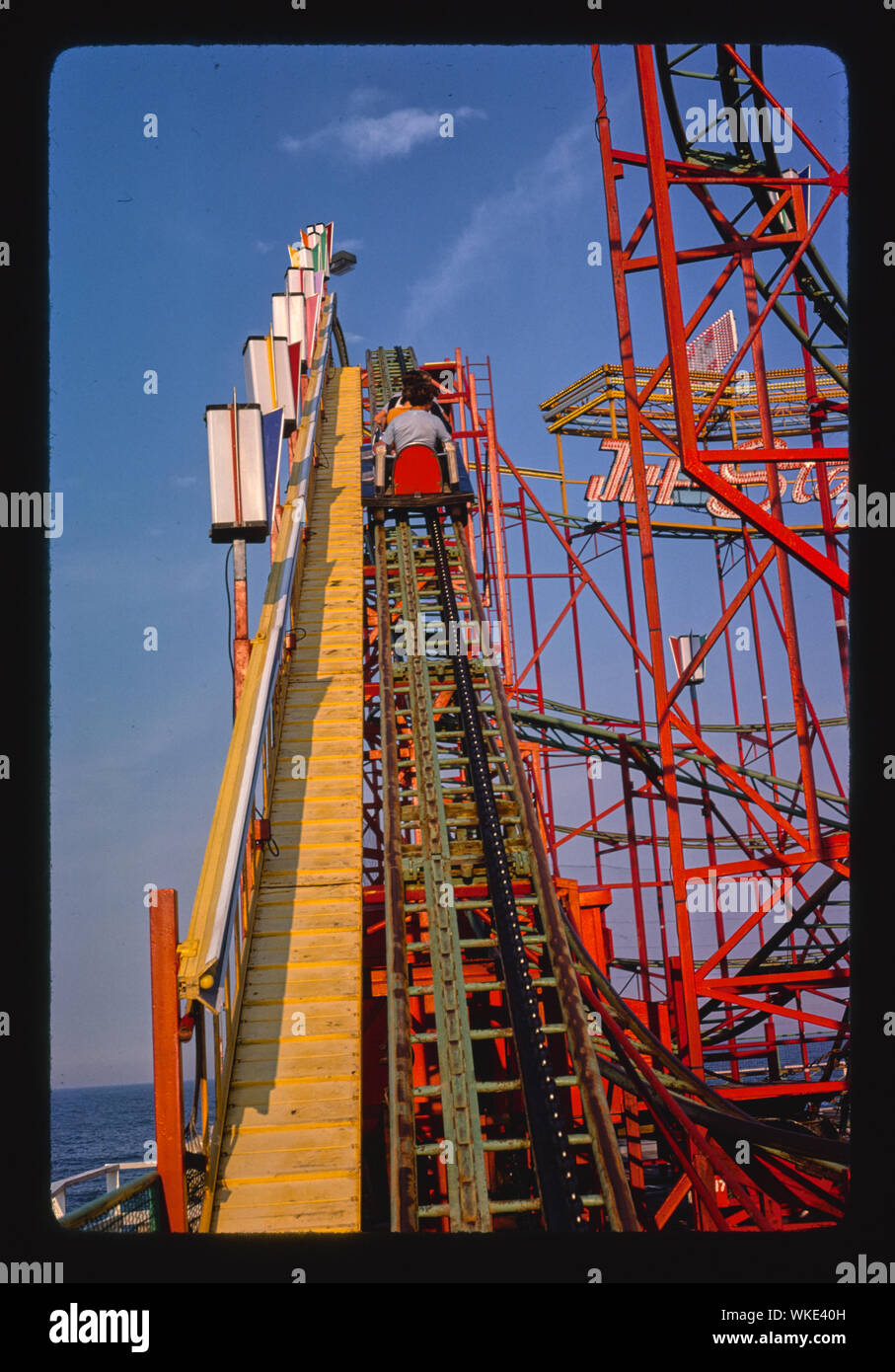 Jet Star roller coaster, Seaside Heights, New Jersey Stock Photo