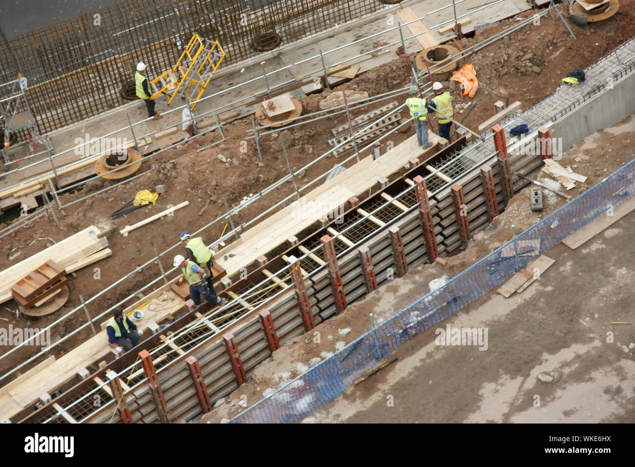 HS2 Rail construction site Stock Photo