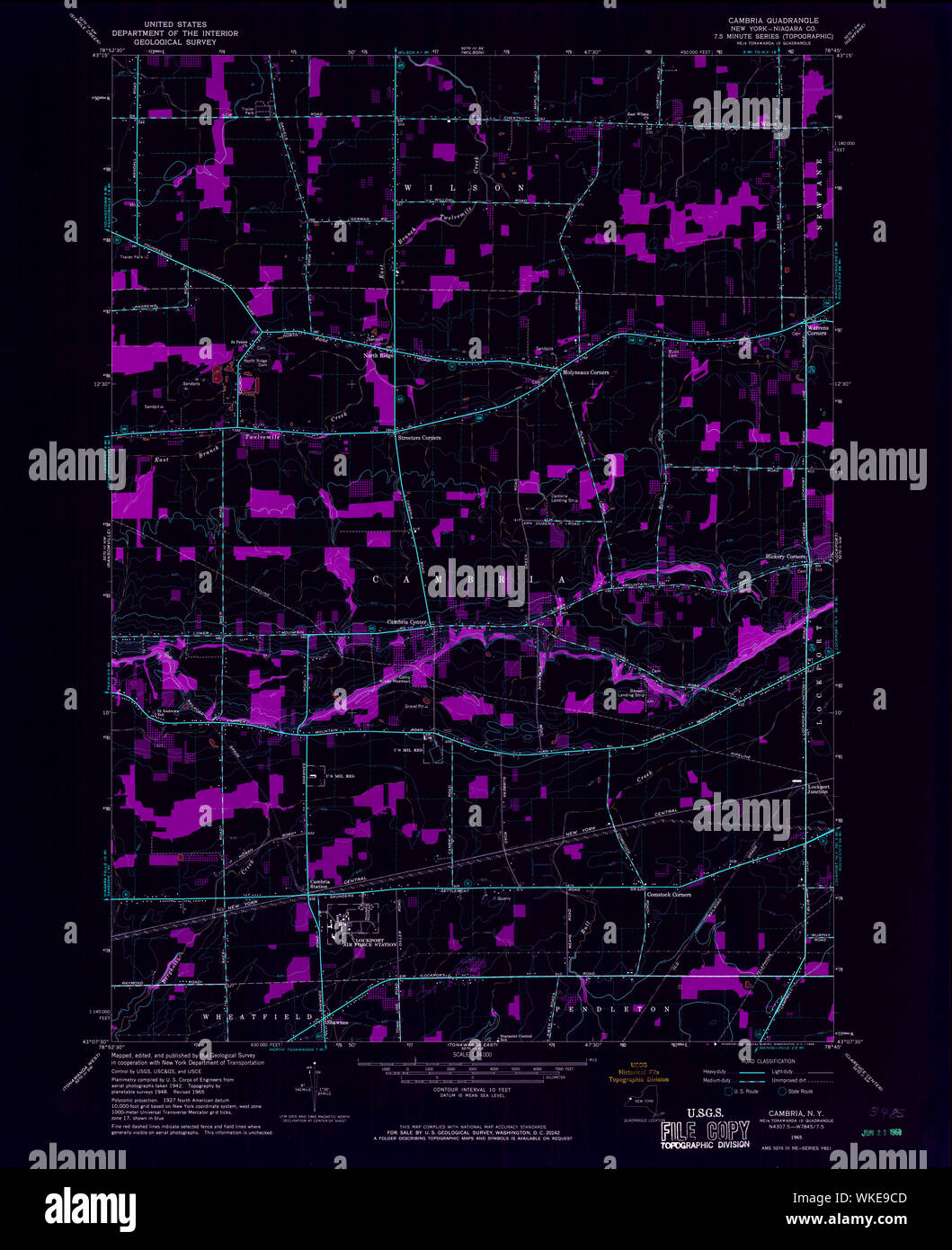 New York NY Cambria 123148 1965 24000 Inverted Restoration Stock Photo