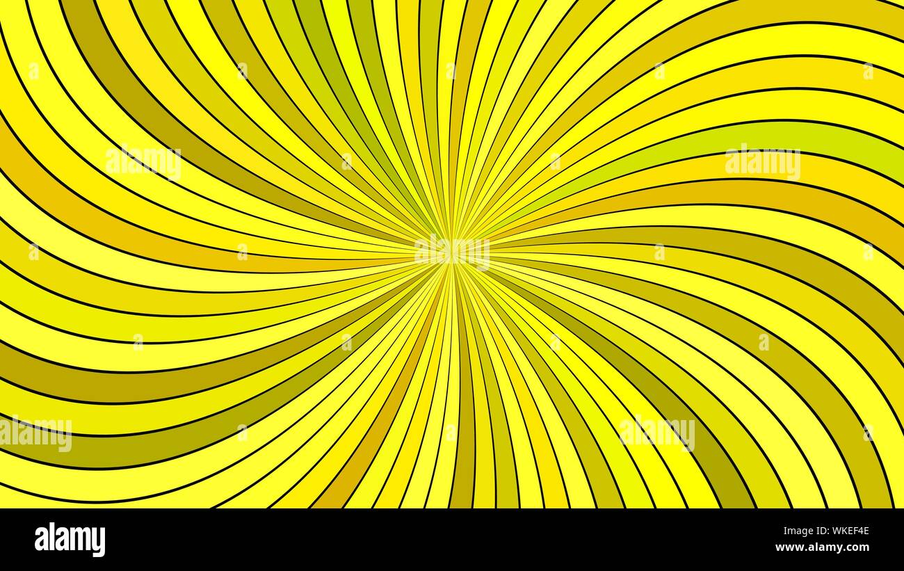 Yellow geometrical abstract swirl background vector graphic from