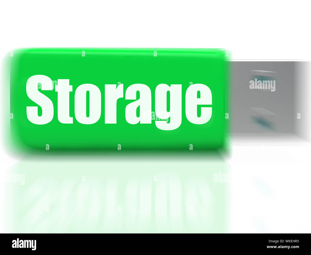 Storage USB drive Showing Data Backup Storing Or Warehousing Stock Photo