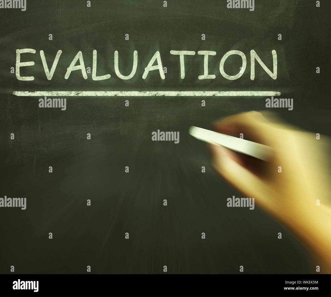 Evaluation Chalk Meaning Judgement Interpretation And Opinion Stock