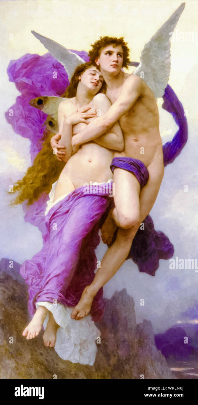William-Adolphe Bouguereau, The abduction of Psyche, painting, 1895 Stock Photo