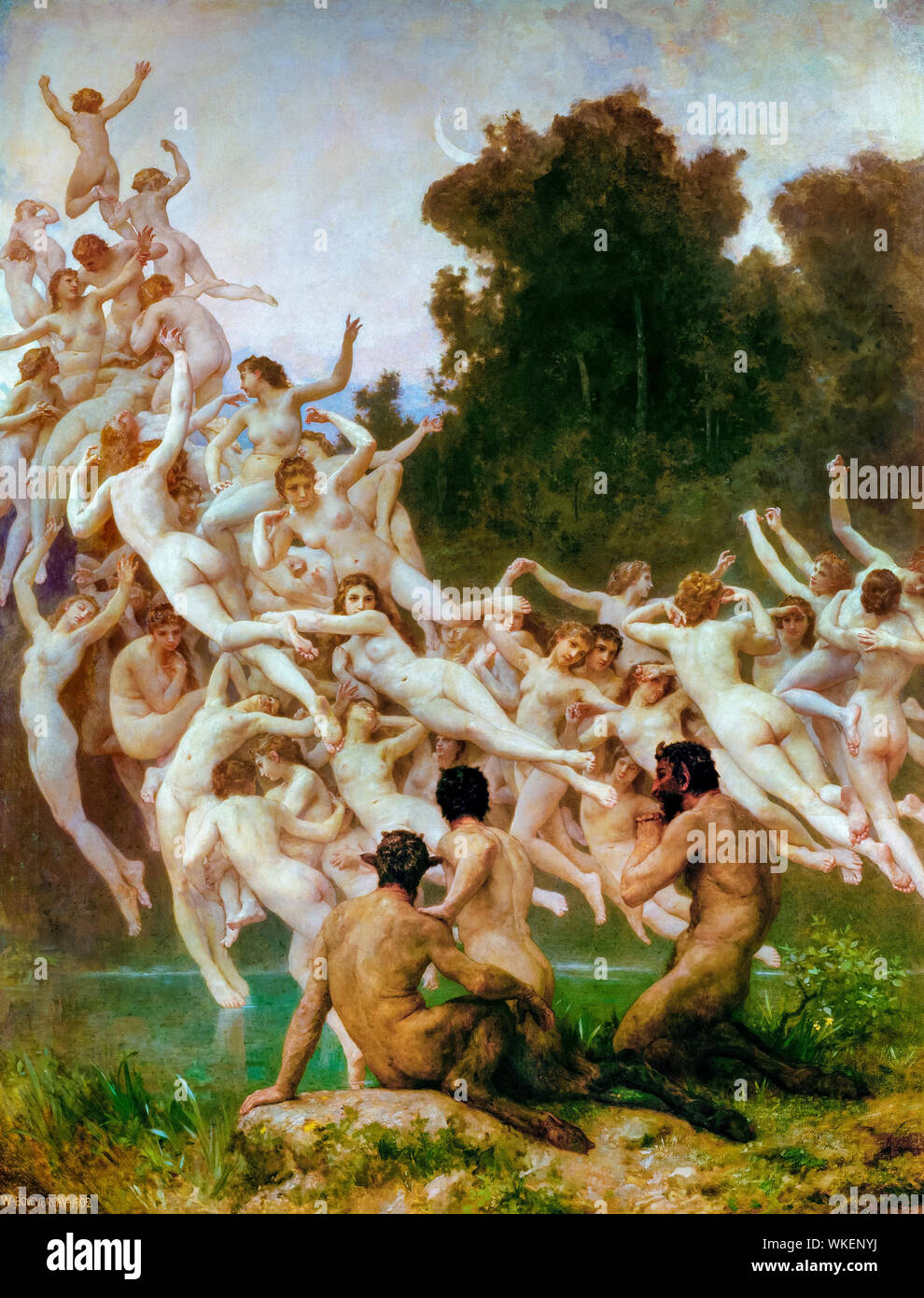 William-Adolphe Bouguereau, Les Oréades, (The Oreads), painting, 1902 Stock Photo