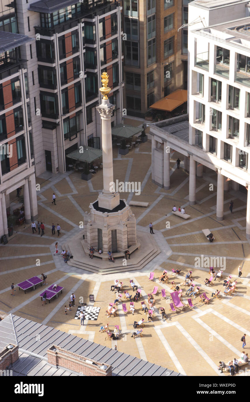 Aerial view Paternoster Square London Stock Photo